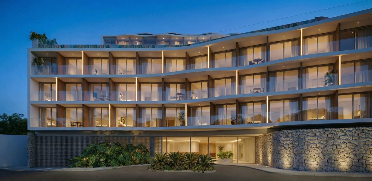 Vista exterior do empreendimento Costa Niemeyer no Leblon, Rio de Janeiro